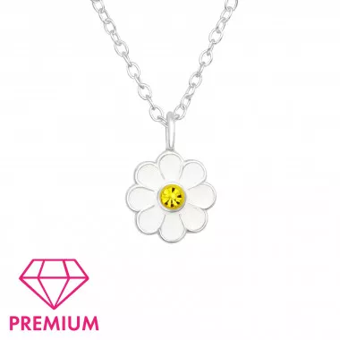 Flower - 925 Sterling Silver Kids Necklaces SD42735