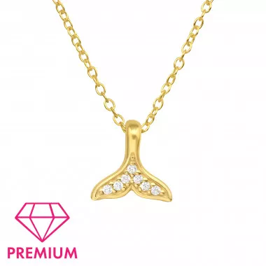 Whale's Tail - 925 Sterling Silver Kids Necklaces SD45071