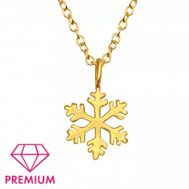 Snowflake - 925 Sterling Silver Kids Necklaces SD45089