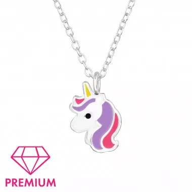 Unicorn - 925 Sterling Silver Kids Necklaces SD46421