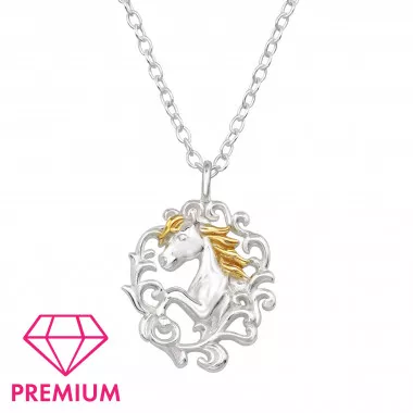 Horse - 925 Sterling Silver Kids Necklaces SD48385