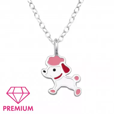 Poodle Dog - 925 Sterling Silver Kids Necklaces SD48767