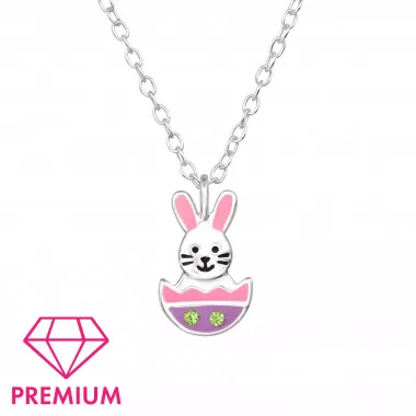 Easter Bunny - 925 Sterling Silver Kids Necklaces SD48777