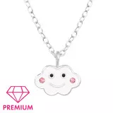 Smiley Cloud - 925 Sterling Silver Kids Necklaces SD48807