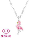 Flamingo - 925 Sterling Silver Kids Necklaces SD48809