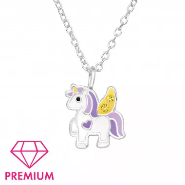 Unicorn - 925 Sterling Silver Kids Necklaces SD48938