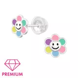Flower Smiley - 925 Sterling Silver Premium Kids Jewelry SD48818