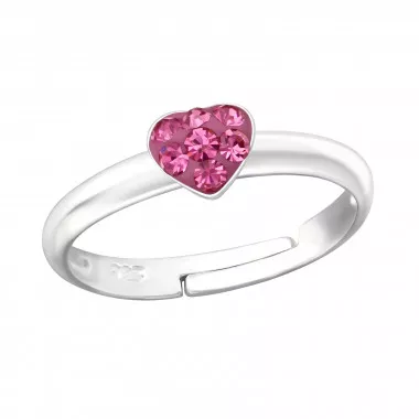 Heart - 925 Sterling Silver Kids Rings SD43633