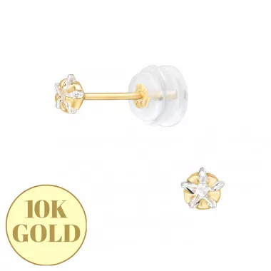 3mm 5 Prong - 10K Gold Gold Earrings SD48911