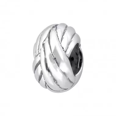 Stripped - 925 Sterling Silver Simple Beads SD13994