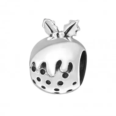 Christmas Pudding - 925 Sterling Silver Simple Beads SD6013