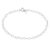 18cm Heart Chain - 925 Sterling Silver Bracelets SD49284