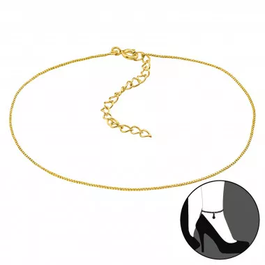 Snake Chain - 925 Sterling Silver Silver Anklets SD48636