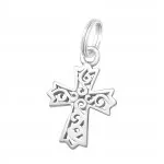 Cross - 925 Sterling Silver Splitring Charms SD17510
