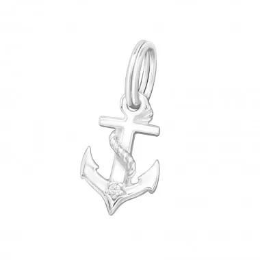Anchor - 925 Sterling Silver Splitring Charms SD20439