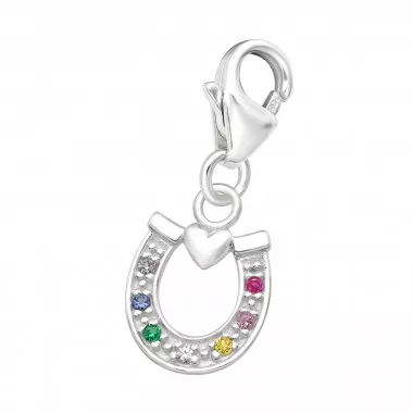 Horseshoe - 925 Sterling Silver Clasp Charms SD44505