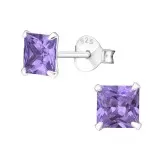 Square - 925 Sterling Silver Basic Stud Earrings SD1006