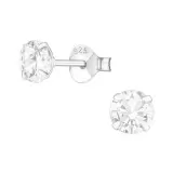 Round - 925 Sterling Silver Basic Stud Earrings SD1011