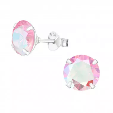 Round - 925 Sterling Silver Basic Stud Earrings SD1020
