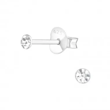 Tulip - 925 Sterling Silver Basic Stud Earrings SD17547