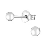Ball - 925 Sterling Silver Basic Stud Earrings SD2400
