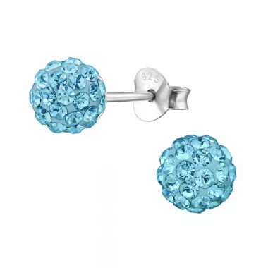 Ball - 925 Sterling Silver Basic Stud Earrings SD4995