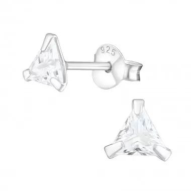 Triangle - 925 Sterling Silver Basic Stud Earrings SD9468