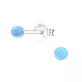 Ball - 925 Sterling Silver Semi-Precious Stud Earrings SD23610