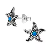 Starfish - 925 Sterling Silver Semi-Precious Stud Earrings SD48713