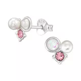 Cluster - 925 Sterling Silver Semi-Precious Stud Earrings SD49245