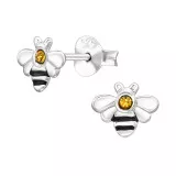 Bee - 925 Sterling Silver Stud Earrings with Crystals SD49697