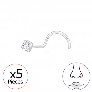 Round 2mm - 925 Sterling Silver Nose Studs SD48029