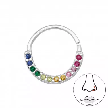 Circle - 925 Sterling Silver Nose Studs SD48374