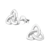 Sign - 925 Sterling Silver Simple Stud Earrings SD16442