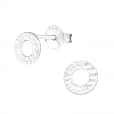 Round - 925 Sterling Silver Simple Stud Earrings SD20568