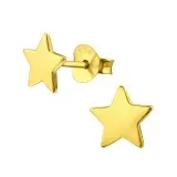 Star - 925 Sterling Silver Simple Stud Earrings SD21185
