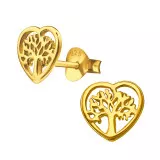 Tree - 925 Sterling Silver Simple Stud Earrings SD21197