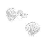 Sea Shell - 925 Sterling Silver Simple Stud Earrings SD21405