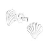 Shell - 925 Sterling Silver Simple Stud Earrings SD21757