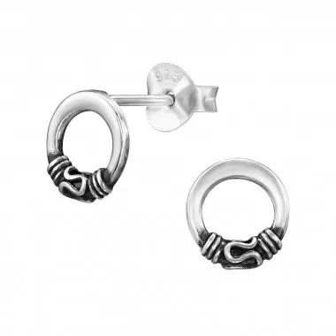Bali - 925 Sterling Silver Simple Stud Earrings SD49515