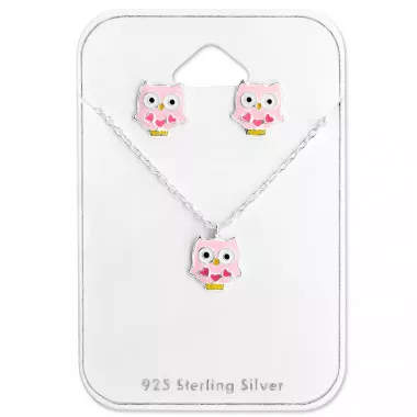 Owl - 925 Sterling Silver Stud Earring Sets  SD28980