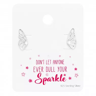 Laser Cut Butterfly - 925 Sterling Silver Stud Earring Sets  SD49011