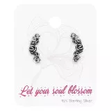 Rose Flowers - 925 Sterling Silver Stud Earring Sets  SD49012