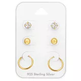 5mm Ball, Hoop - 925 Sterling Silver Stud Earring Sets  SD49410