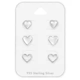 Hearts - 925 Sterling Silver Stud Earring Sets  SD49751