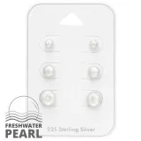 4, 5 And 7mm - 925 Sterling Silver Stud Earring Sets  SD49754