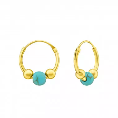12mm - 925 Sterling Silver Bali Hoops SD42045