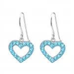 Heart - 925 Sterling Silver Earrings with Crystal SD13862