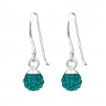 Crystal Ball - 925 Sterling Silver Earrings with Crystal SD18850