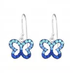 Butterfly - 925 Sterling Silver Earrings with Crystal SD35057